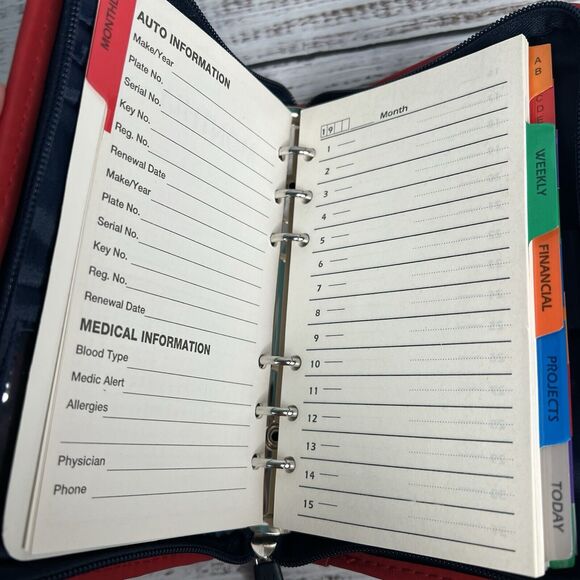 Vintage Mickey Mouse Zip Around Planner Disney Personal Size 90s Y2K - Picture 9 of 16